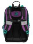 Kép Bagmaster ALFA 9 B iskolai hátizsák - türkiz díszek zöld 23 l