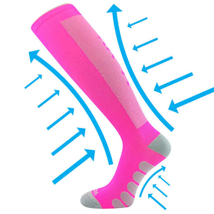Kép VOXX kompressziós zokni Formig neon rózsaszín 1 pár