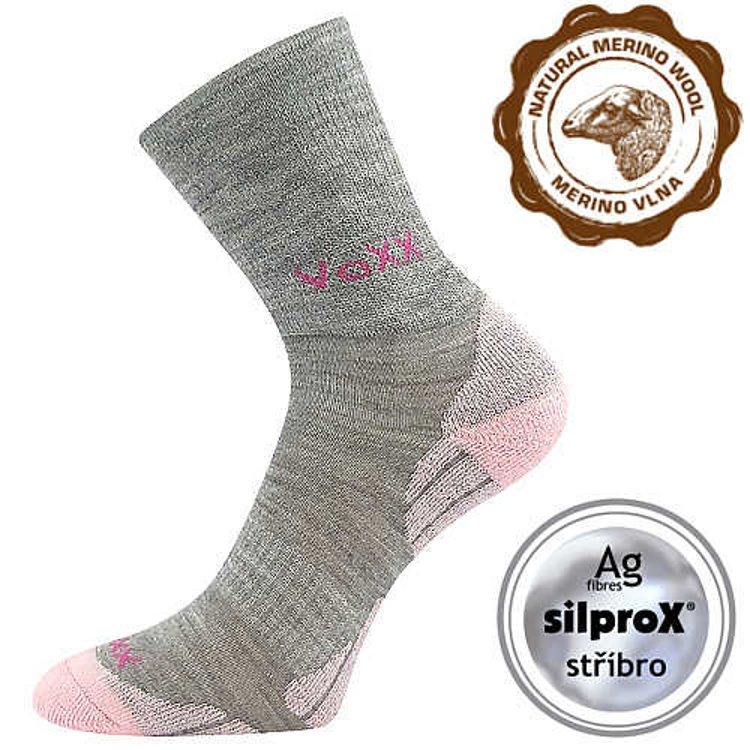 Kép VOXX zokni Irizarik világosszürke/magenta 1 pár