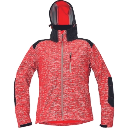 Kép KNOXFIELD nyomtatott Férfi softshell dzseki piros