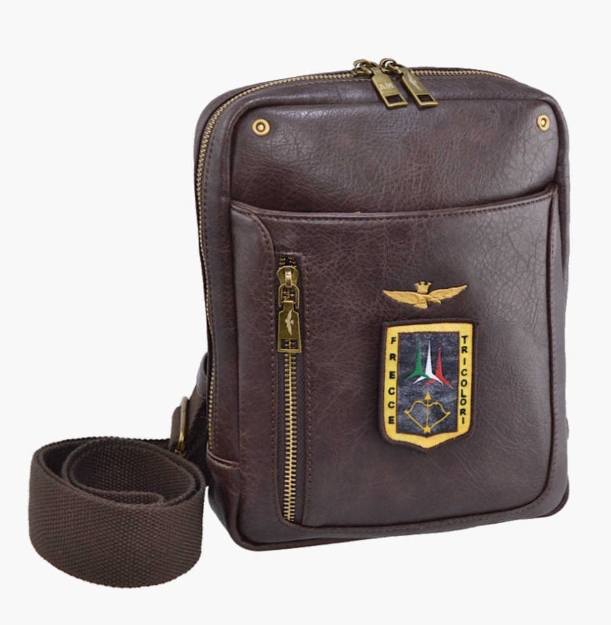 Kép Táska kereszt Aeronautica Militare Pilot L AM-471-25 barna 2,4 L