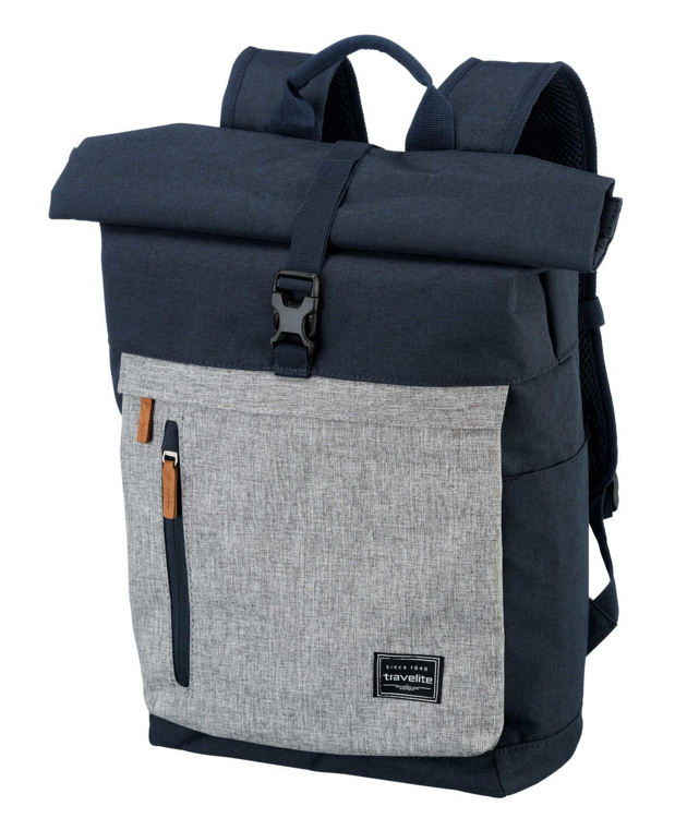 Kép Travelite Basics Roll-up hátizsák Navy/Grey 35 L