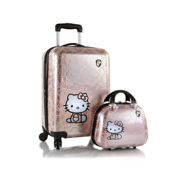 Kép Heys Kids Hello Kitty Metallic - 2 darabos bőrönd: 33,8 l / Kozmetikai tok: 3 L