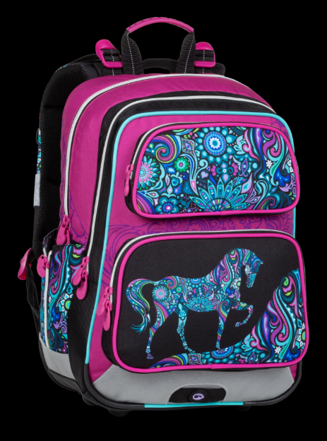 Kép Bagmaster GEN 20 A iskolai hátizsák Rózsaszín / Fekete / Lila / Kék 17 L