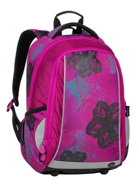 Kép Bagmaster MARK 20 A iskolai hátizsák rózsaszín / kék / türkiz 19 L