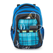 Kép Bagmaster LUMI 21 B iskolai hátizsák - foci kék 23 l
