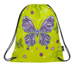 Kép Bagmaster ALFA 8 A iskolatáska papucshoz / tornazsák - pillangó strasszokkal sárga 1.2 l