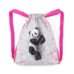 Kép Bagmaster BETA 22 B iskolatáska papucshoz / tornazsák - panda rózsaszín 1,5 l