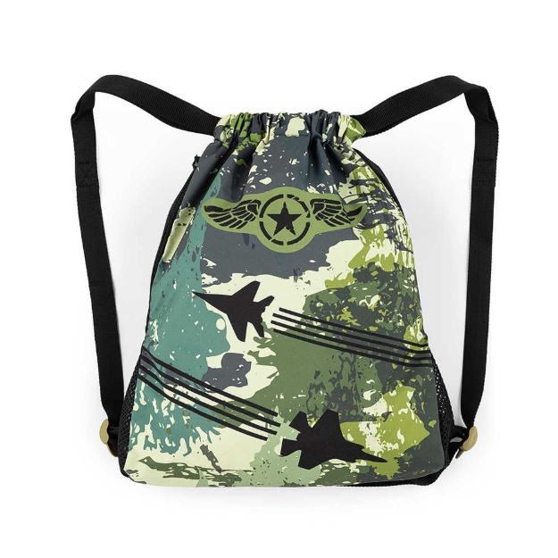 Kép Bagmaster Bag LUMI 22 C iskolatáska papucshoz / tornazsák - vadász zöld 1,5 l