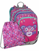 Kép Bagmaster ALFA 9 A - iskolai mini szett - majom flitterekkel rózsaszín 23 l