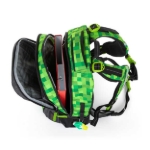 Kép Bagmaster PORTO 23 B iskolai hátizsák - kockák zöld 29 l