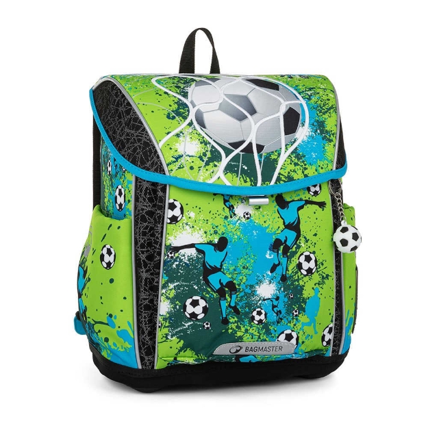 Kép Bagmaster PRIM 23 D iskolai aktatáska - futball zöld 20 l