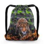 Kép Bagmaster BETA 22 C iskolatáska papucshoz / tornazsák - leopárd narancssárga 1,5 l
