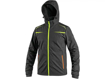 Kép CXS NORFOLK Kids softshell kabát fekete színű, HV sárga/narancssárga kiegészítőkkel