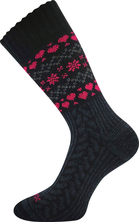 Kép VOXX® zokni Veltra fekete-magenta 1 pár