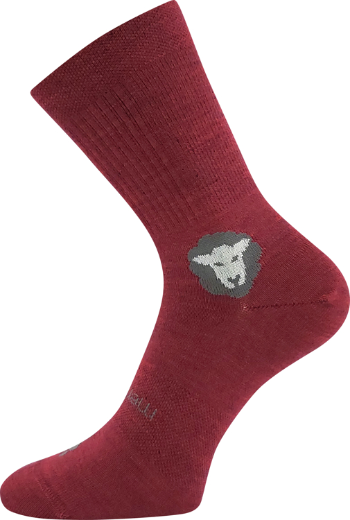 Kép VOXX® zokni Barefootan merinó bordó 3 pár