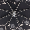 Kép DOPPLER MANUFAKTUR Elegance Boheme Flori - női luxus esernyő fekete nyomtatással