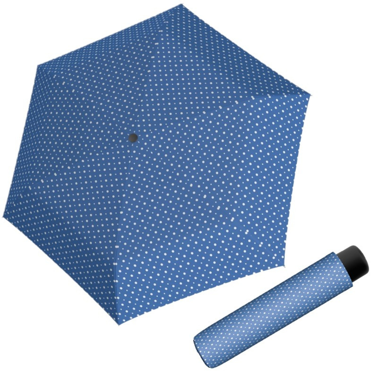 Kép DERBY Micro Alu Dots - női/gyermek összecsukható esernyő kék