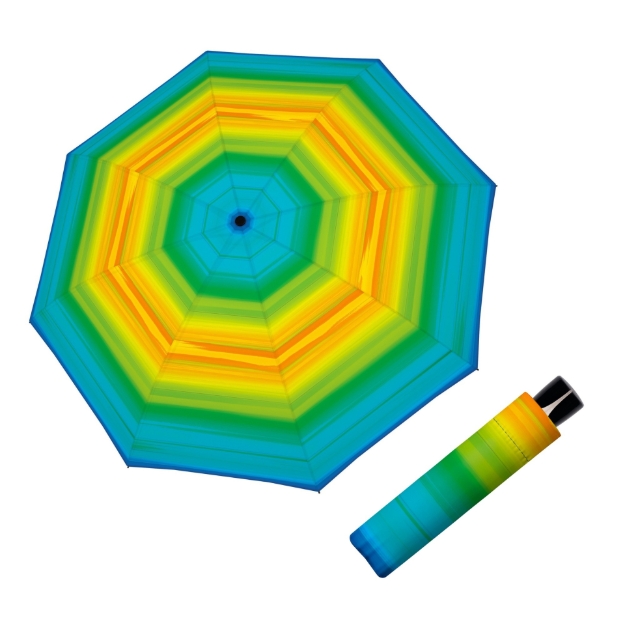 Kép DOPPLER Fiber Mini Happy zöld - női összecsukható esernyő több színű