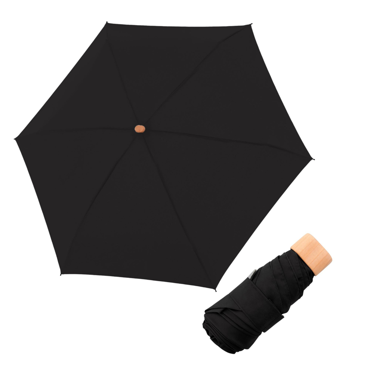 Kép DOPPLER Nature Mini parafa egyszerűen fekete FSC(R) - ECO esernyő
