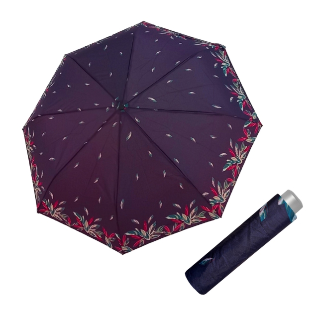 Kép DOPPLER Mini Light Floral - női összecsukható esernyő lila