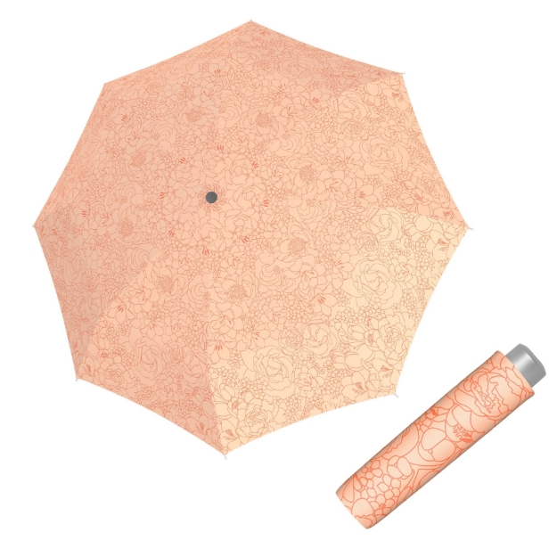 Kép DOPPLER Mini Light Giardino narancssárga - női összecsukható esernyő fény