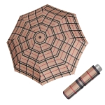 Kép DOPPLER Mini Light Check - férfi összecsukható esernyő barna színben