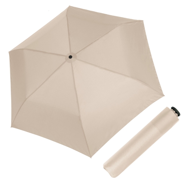 Kép DOPPLER Zero 99 Macadamia bézs - női/férfi összecsukható esernyő zöld színben