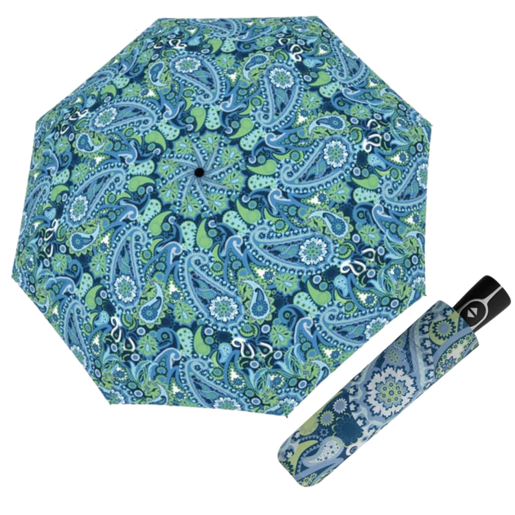 Kép DOPPLER Fiber Magic Paisley kék - női teljesen automata esernyő