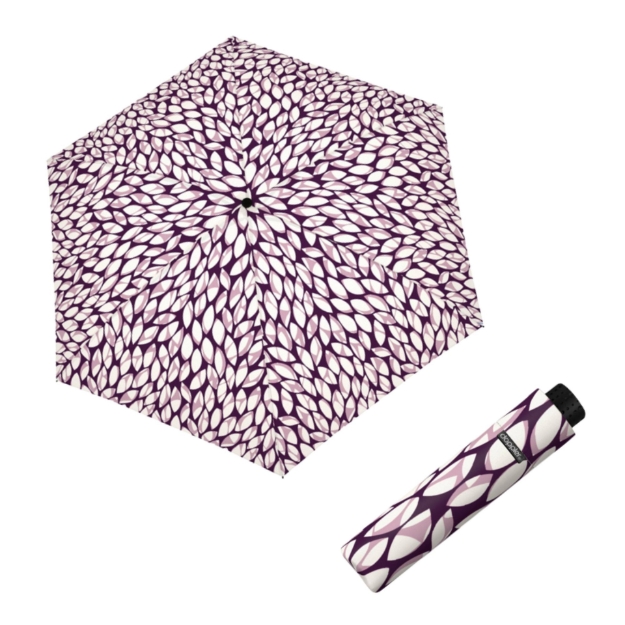 Kép DOPPLER Fiber Havanna Leaves indigó - női összecsukható esernyő