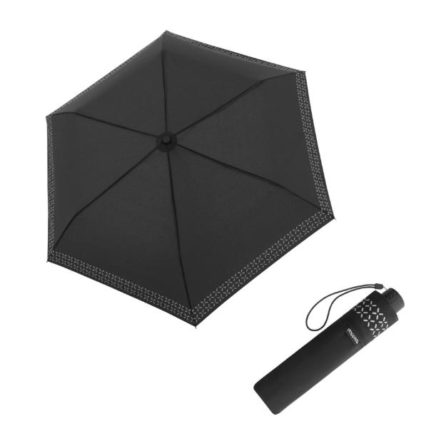 Kép DOPPLER Fiber Havanna Safety Cross - női összecsukható esernyő, fekete színű