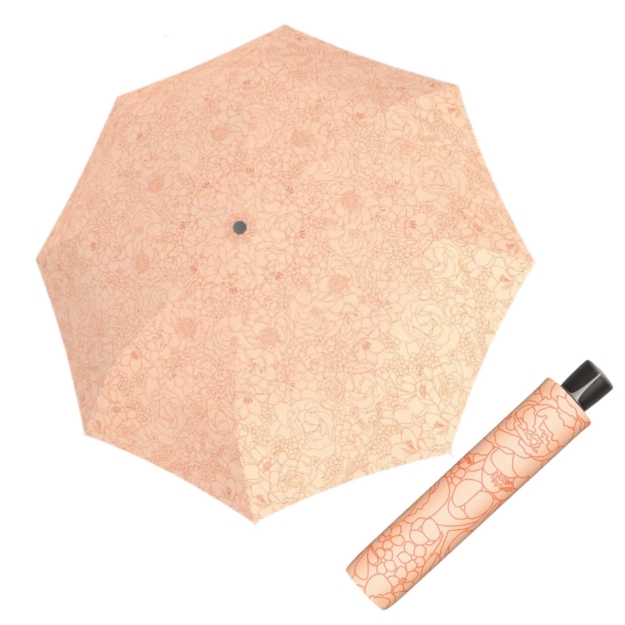 Kép DOPPLER Fiber Mini Giardino puha narancssárga - női összecsukható esernyő világos