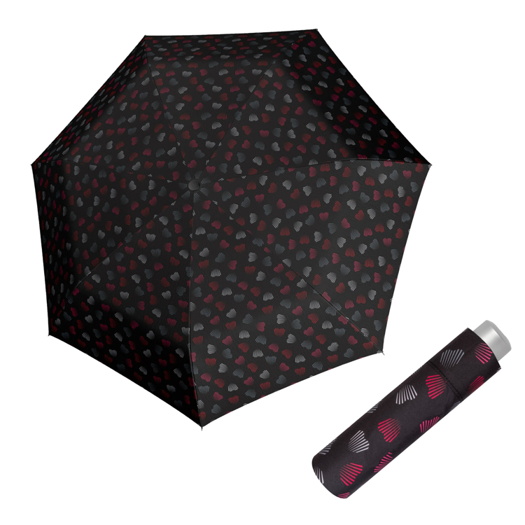 Kép DOPPLER Mini Light Emotion fekete - női összecsukható esernyő