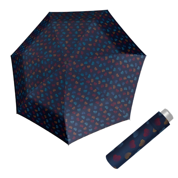 Kép DOPPLER Mini Light Emotion kék - női összecsukható esernyő