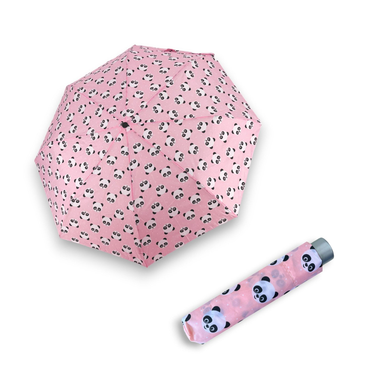 Kép DOPPLER Mini Light Panda Kids - Összecsukható esernyő rózsaszín gyerekeknek