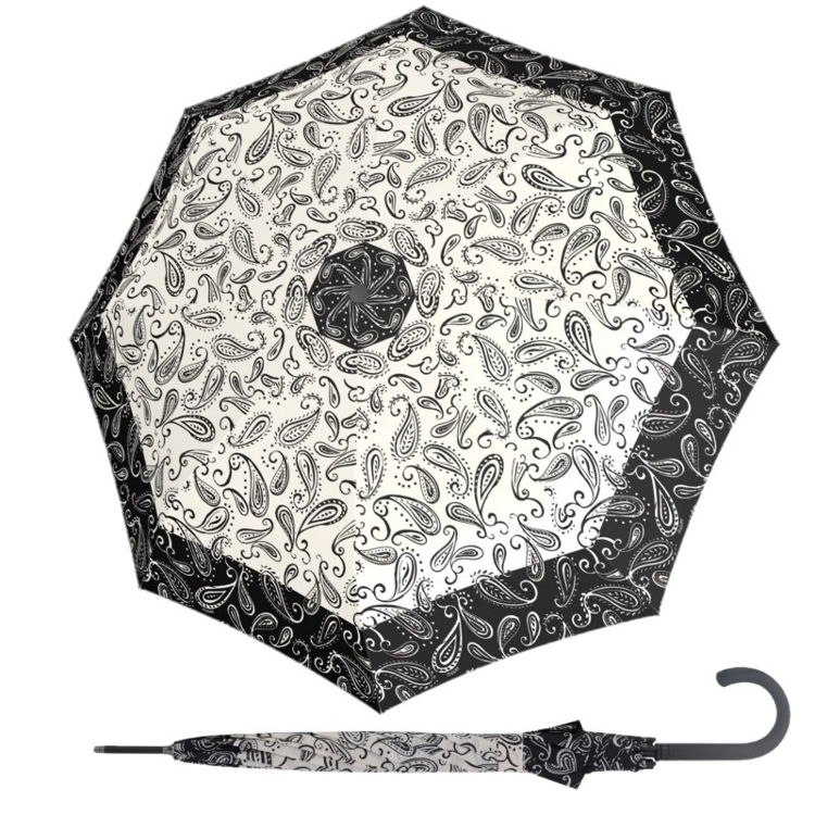 Kép DOPPLER Fiber Flex AC fekete-fehér paisley - női lábszárvédő fekete