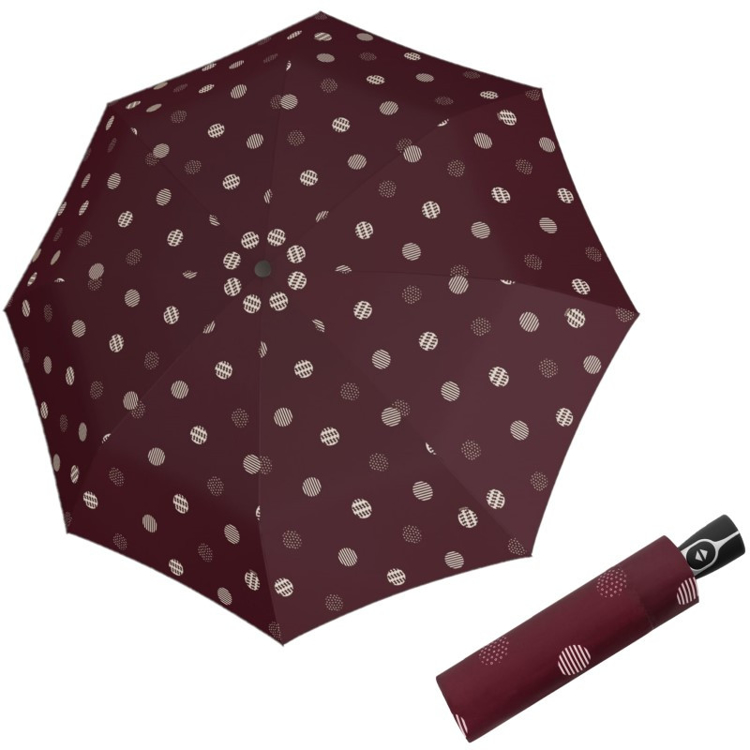 Kép DOPPLER Fiber Magic Timeless Red Dots - női teljesen automata esernyő piros színben