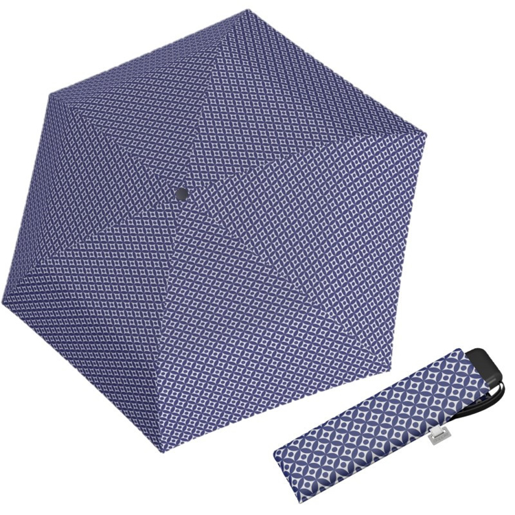 Kép DOPPLER Carbonsteel Mini Slim Minimals - női összecsukható esernyő kék