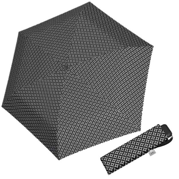 Kép DOPPLER Carbonsteel Mini Slim Minimals - női összecsukható esernyő fekete