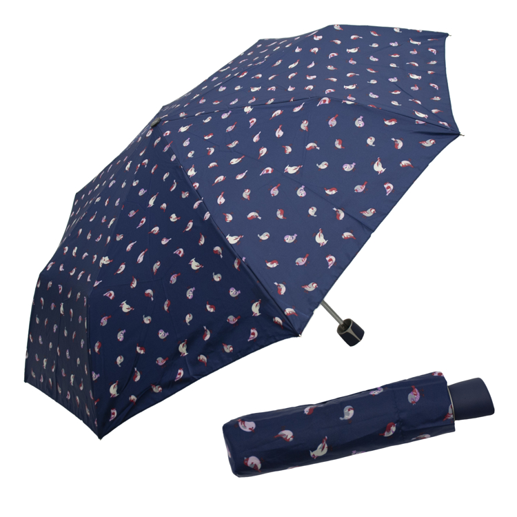Kép DOPPLER Mini Fiber Birds - női összecsukható esernyő kék