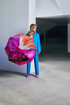 Kép DOPPLER Carbonsteel Long AC MARBLE PINK - női lábszárvédő rózsaszínű