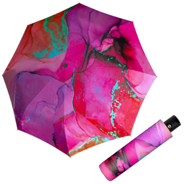 Kép DOPPLER Carbonsteel Magic MARBLE PINK - női teljesen automata esernyő rózsaszínű