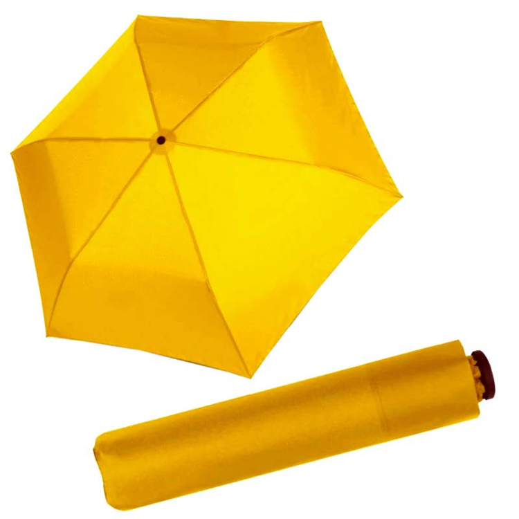 Kép DOPPLER Zero 99 Shiny Yellow - gyermek/női összecsukható esernyő sárga színben