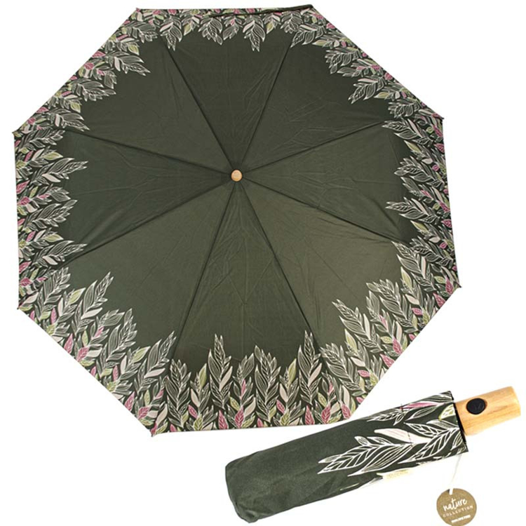 Kép DOPPLER NATURE MAGIC Intention Olive FSC(R) - női ECO esernyő zöld