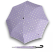 Kép KNIRPS A.760 Stick Automatic Dot Art Lavender - Elegáns csupasz kidobó esernyő lila