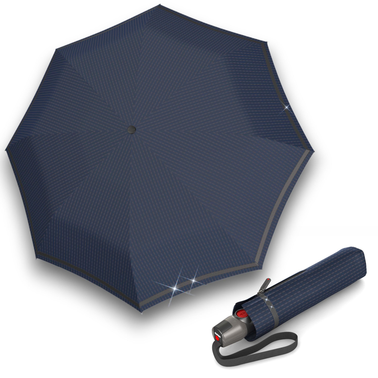 Kép KNIRPS T.200 REFLECTIVE RAIN NAVY - elegáns női teljesen automata esernyő kék színben