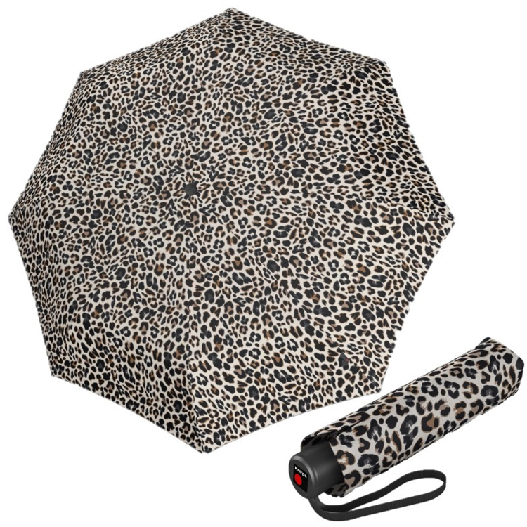 Kép KNIRPS A.050 MEDIUM JAGUAR - elegáns női összecsukható esernyő barna színben