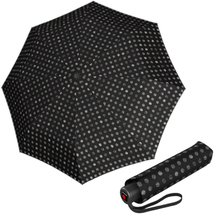 Kép KNIRPS A.050 MEDIUM PINTA CLASSIC - elegáns női összecsukható esernyő fekete színben