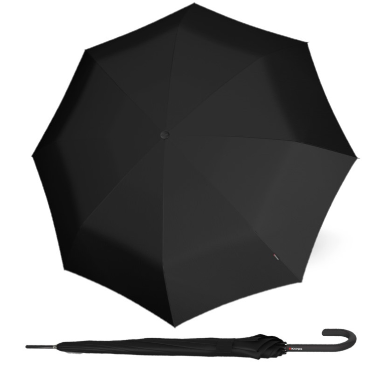 Kép KNIRPS T.760 BLACK - elegáns szárú esernyő fekete színben