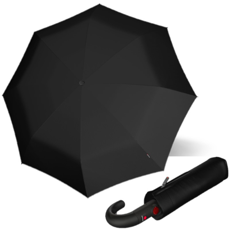 Kép KNIRPS T.260 Meduim Duomatic BLACK - elegáns férfi teljesen automata esernyő fekete színben